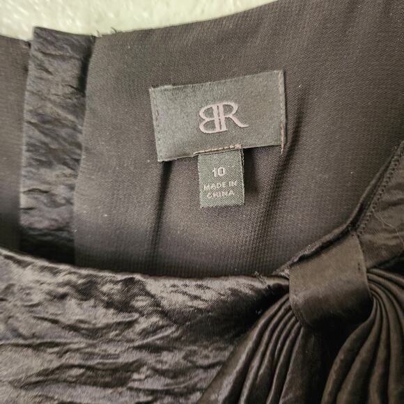 Banana Republic BR Monogram Textured Drape Detail Little Black Dress - Picture 3 of 7